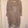 Crocheted cobweb style long jumper Image 3