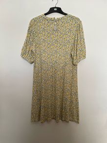 M&S yellow mix floral  dress size 16 - New