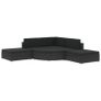 6 Piece Garden Lounge Set with Cushions Poly Rattan Black Image 4