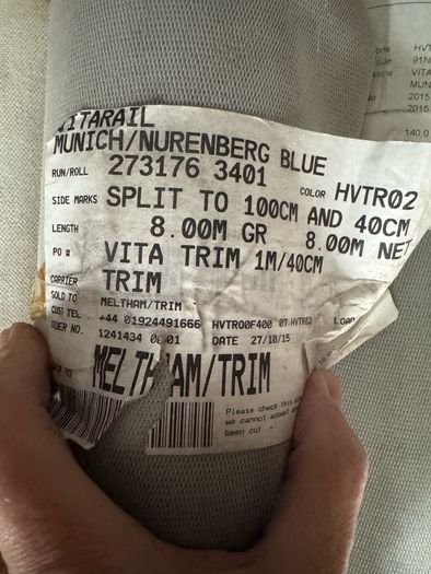 Camira Vita Transport Grade Vinyl Upholstery Fabric - 8m Roll
