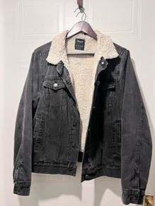 Black denim jacket