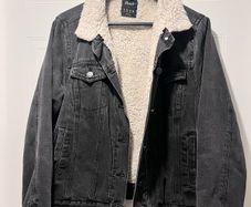 Black denim jacket