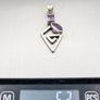 Silver Amethyst Geometric Spiral Pendant Image 7