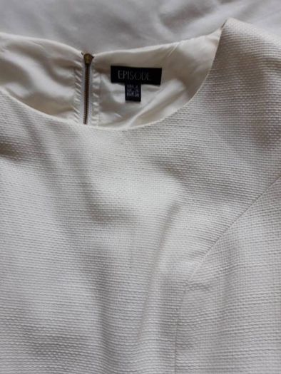 Episode Cream Peblum Dress New 10