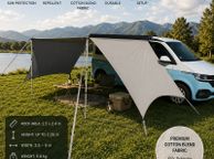 main image for ad Premium TC Camper Van Awning Sun Canopy with Side Walls UV50