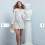 River island denim tweed wool mix set designer inspired jacket skirt suit S M skirt 12 co ord Image 2