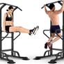 NEW SALE | Power Tower Adjustable Height Pull Up & Dip Station Multi-Function Home Strength Training Fitness Workout Image 6