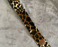 Leopard Print Fur Guitar Strap