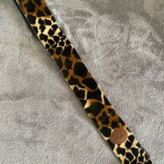 Leopard Print Fur Guitar Strap