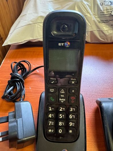 BT Essential Cordless Telephone Black Twin Handset