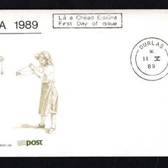 1989 Ireland Europa Children's Games Commemorative Stamp An Post First Day Cover (FDC) with Durlas (Thurles) cancel