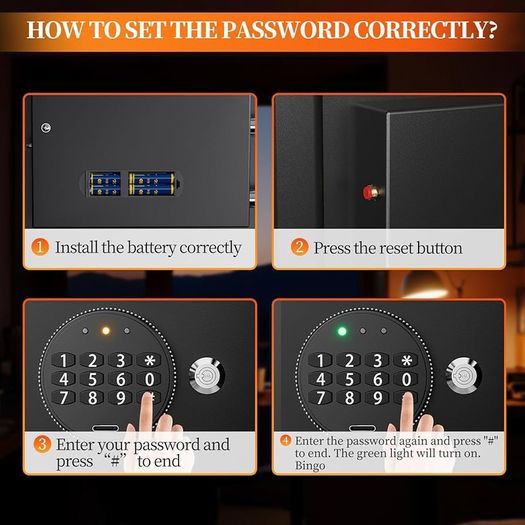 Safe Boxes for Home, Digital Electronic Security Keypad Large Safes, Cabinet Safe with Key Lock for Home Hotel Business Office Money Gun Jewelry Passport, 42L