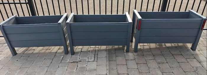 Wooden planter boxes