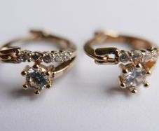 Vintage Gold Plated Hoop Earrings