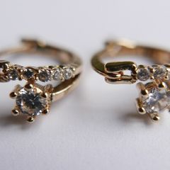 Vintage Gold Plated Hoop Earrings