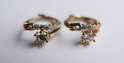 Vintage Gold Plated Hoop Earrings
