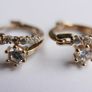 Vintage Gold Plated Hoop Earrings Image 3