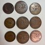 6 UK one pence and 3 UK half pence Image 3