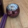 Purple Vase, Tea Light Holder & Two Purple Dinner Candles Image 2