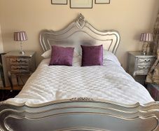 Silver Antique Style solid wood Bed