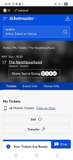 Concert tickets  the neighbourhood