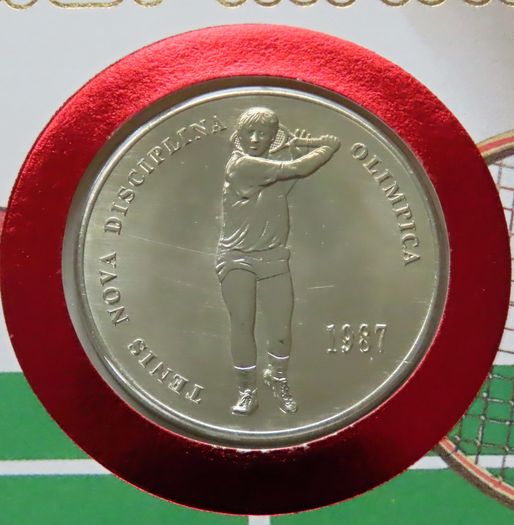 Boris Becker Andorra 2 Diners 1987 BUNC coin stamp cover
