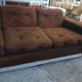 Retro, Mid Century,  American 70sRare Sofas, Chrome Finish, Faux Fur 1970 Image 3