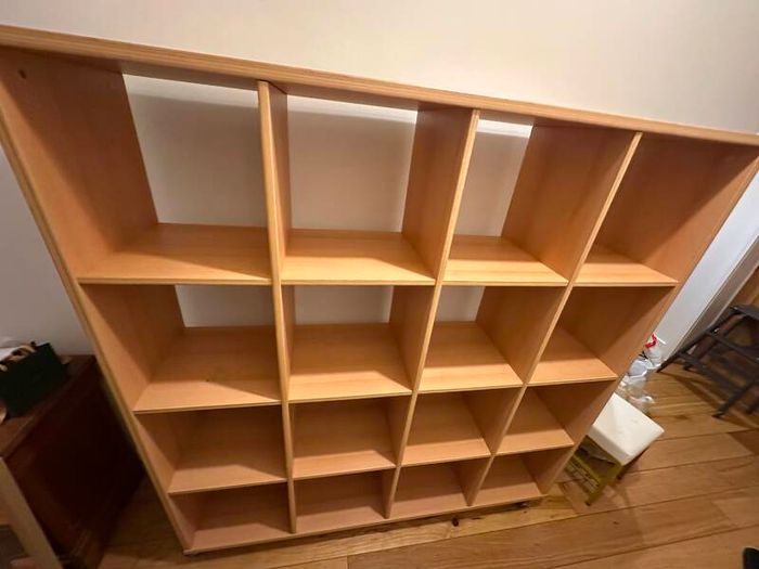 4x4 Cube Shelving Unit with Lockable Wheels