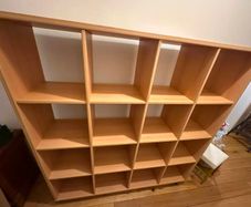 4x4 Cube Shelving Unit with Lockable Wheels