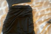 Black dress with midriff opening