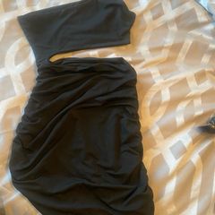 Black dress with midriff opening