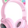 Hoco W27 - Fones Cat Ear Bluetooth Headphones, Bluetooth V5.0, Use Time: Up To 5 Hours, Standby Time: Up To 200 Hours, Support TF Card And AUX Mode, Compatible Mobile Phones And Tablets - Pink Image 2