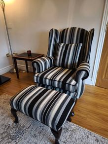 Queen Ann Chair and Footstool