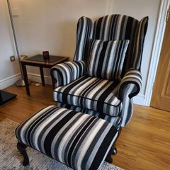 Queen Ann Chair and Footstool