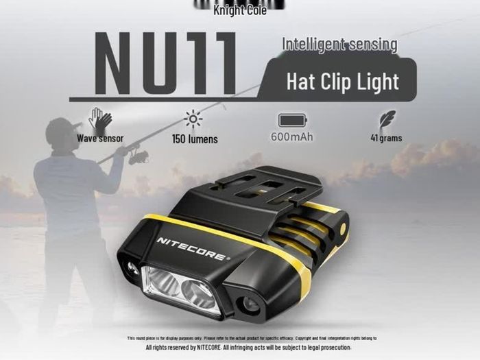 Nitecore NU11 Cap Light, intelligent LED torch for caps, 150 lumens