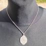 1937 Irish Sterling Silver Communion Medal and original silver chain Image 2