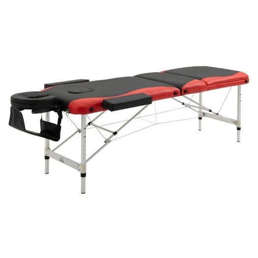 FREE EXPRESS SHIPPING Professional Portable Massage Table W/ Headrest-Black/Red