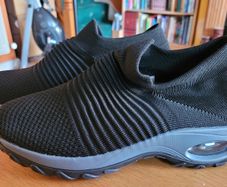 Black / Zebra colour slip on shoes size 6.5