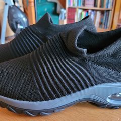 Black / Zebra colour slip on shoes size 6.5