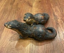 Otter & Cub by Tom Mullaney