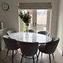 Marble oval table with 6 chairs Image 2