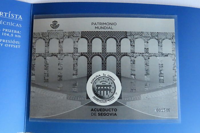 Spain 2016 2 euro coincard - Segovia Aqueduct - Sealed with Stamps
