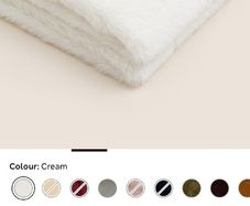 Marks and Spencer Faux Fur Ivory Throw