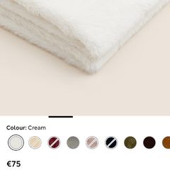 Marks and Spencer Faux Fur Ivory Throw