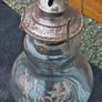 Antique/Vintage Clear Glass Oil Lamp Image 2