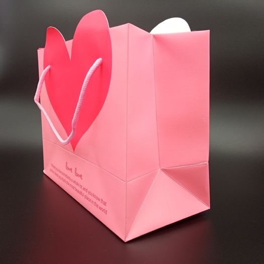 Pink/Red Heart Shaped Gift/Party Bags - Small/Large