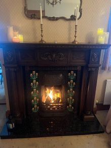 Beautiful Art Nouveau-inspired fireplace