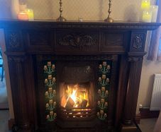 Beautiful Art Nouveau-inspired fireplace