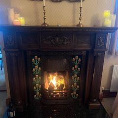 Beautiful Art Nouveau-inspired fireplace