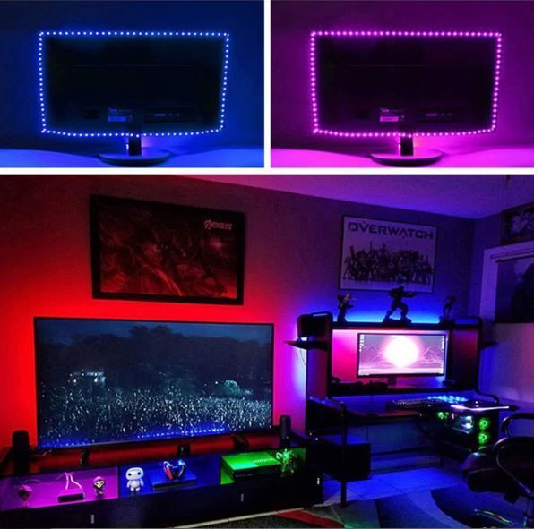 3M USB LED Light Strip Colorful Lighting 24 KEY remote control TV Desktop PC